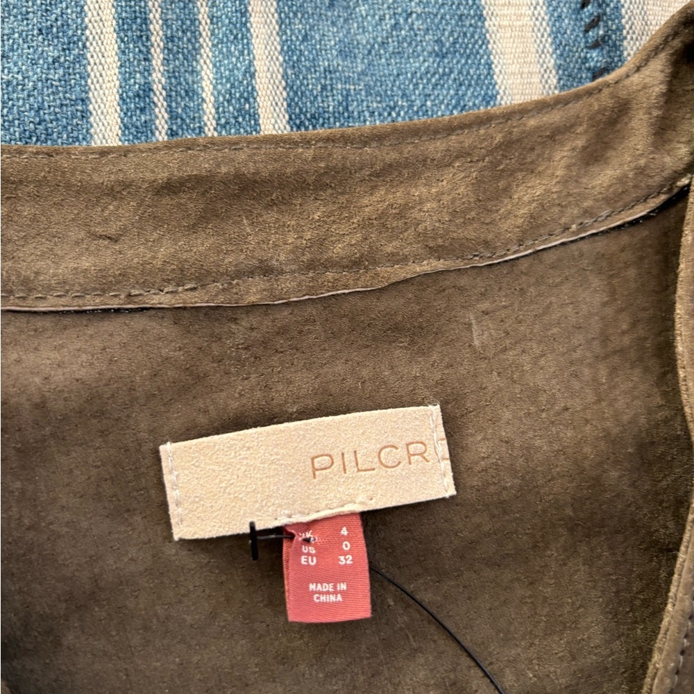Pilcro Anthropologie olive suede dress - Picture 5 of 8
